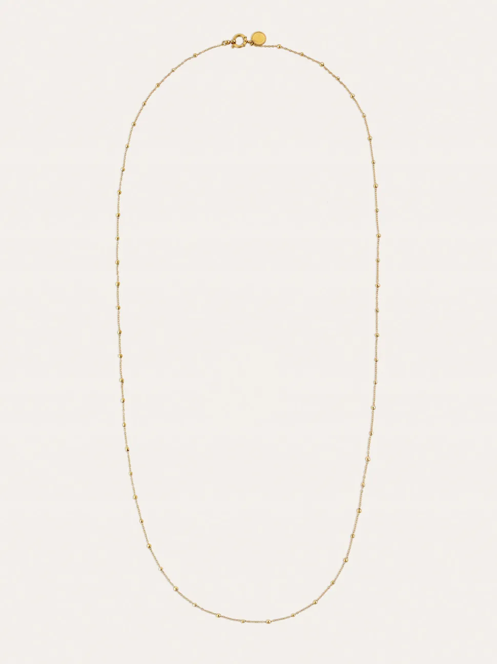 Collar Long Dots Acero Baño Oro