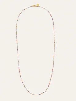 Collar Long Full Crystal Summer Acero Baño Oro
