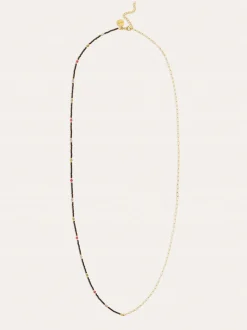 Collar Long Winter Glam Acero Baño Oro