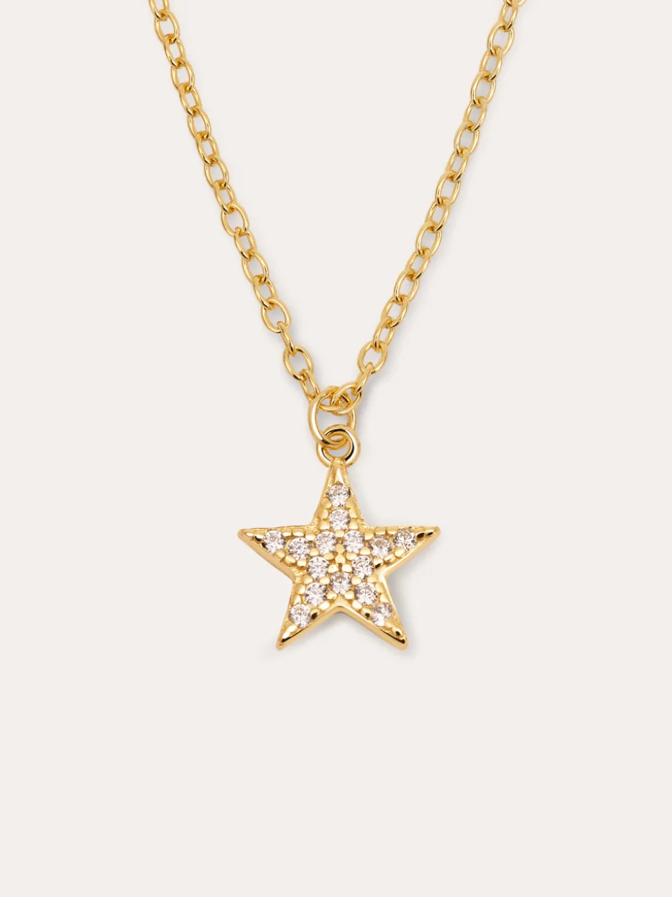 Collar Lyra Star Plata Baño Oro