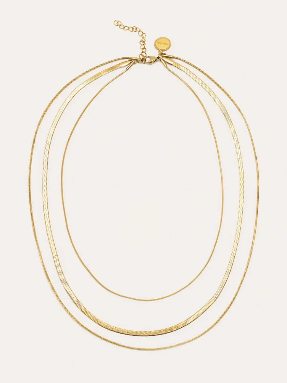 Collar Maat Acero Baño Oro