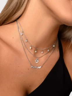 Collar Mamá Heart Plata