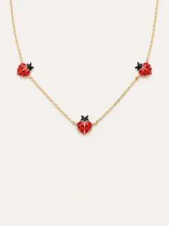 Collar Mariquita Baño Oro