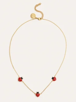 Collar Mariquita Baño Oro