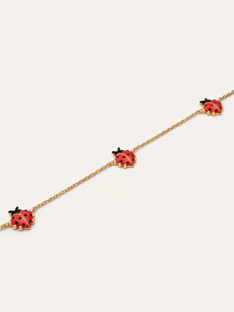 Collar Mariquita Baño Oro