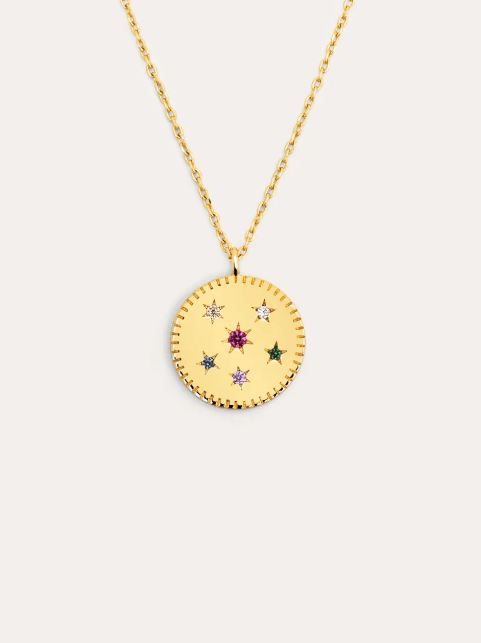 Collar Medallion Spark Color Baño Oro