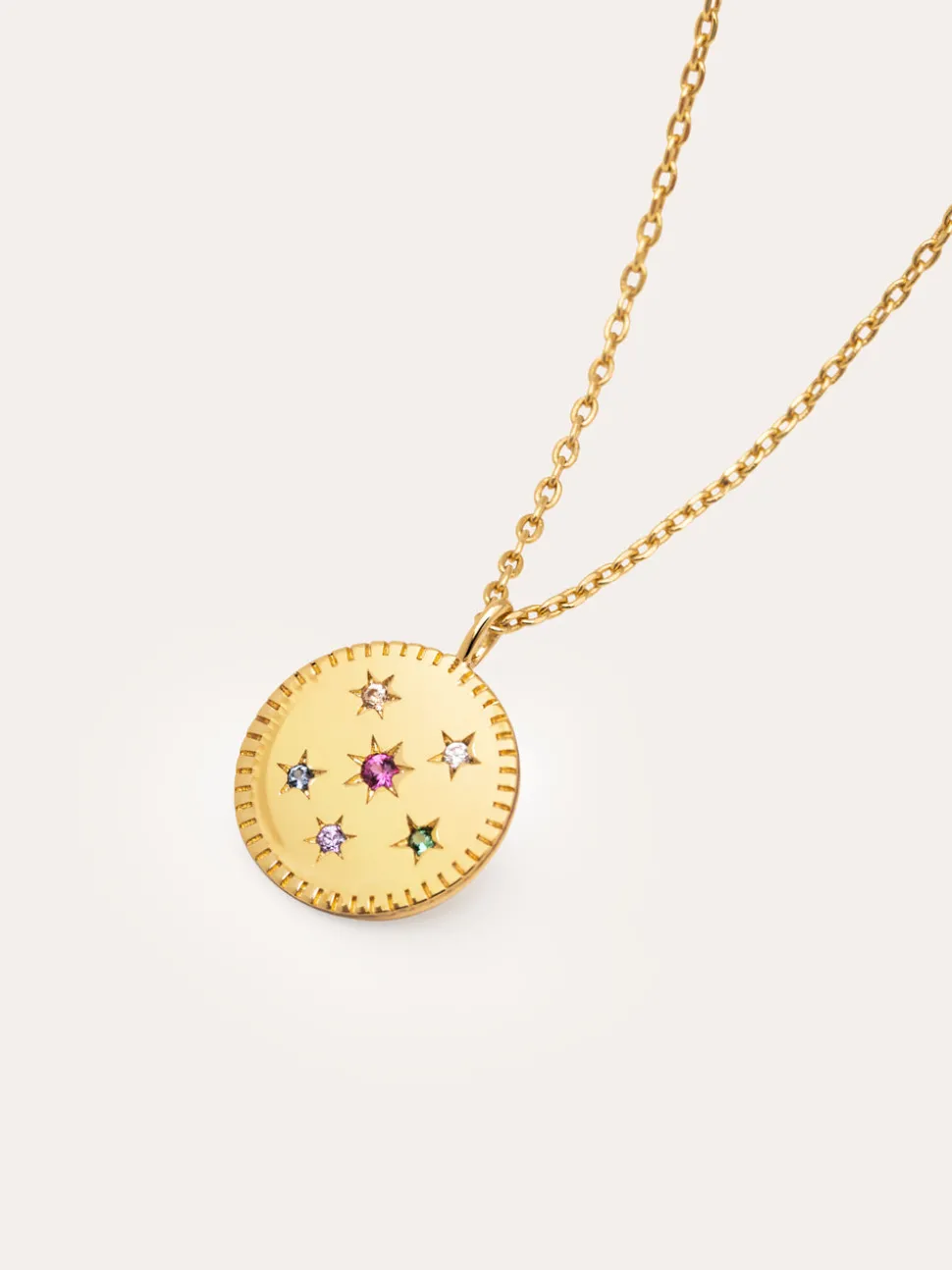 Collar Medallion Spark Color Baño Oro