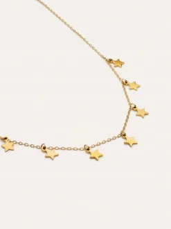 Collar Mini Stars Acero Baño Oro