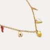 Collar Multicharm Aperitivo Marino Acero Baño Oro