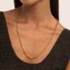 Collar Orla Rope Acero Baño Oro