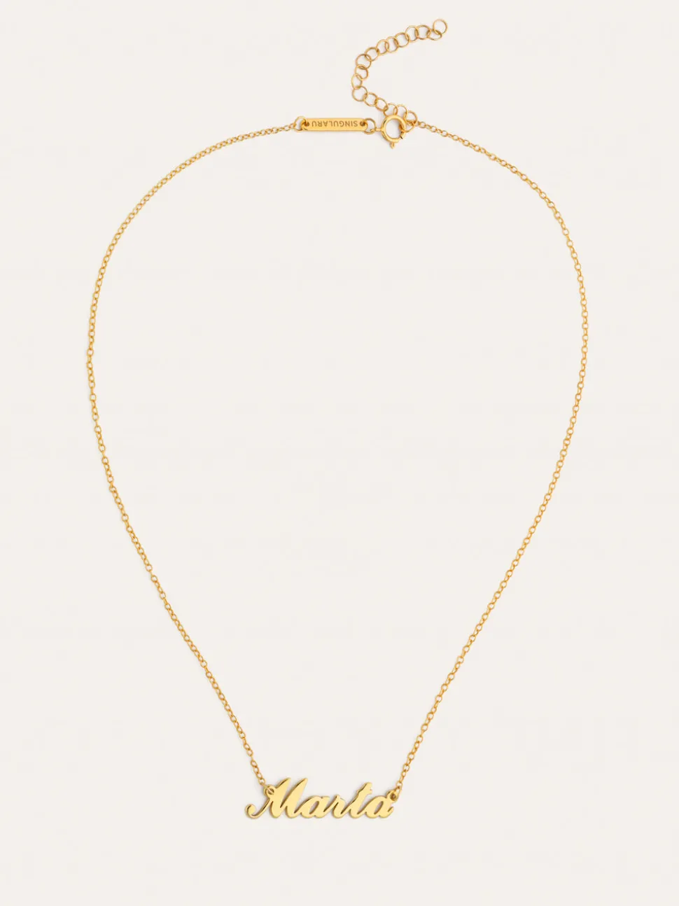 Collar Personalizado Carrie Plata Baño Oro