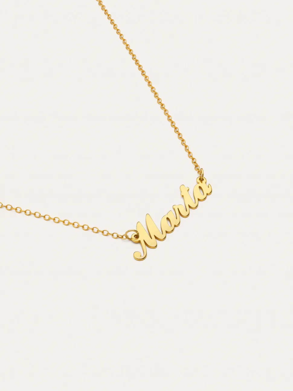 Collar Personalizado Carrie Plata Baño Oro