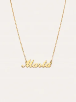 Collar Personalizado Carrie Plata Baño Oro