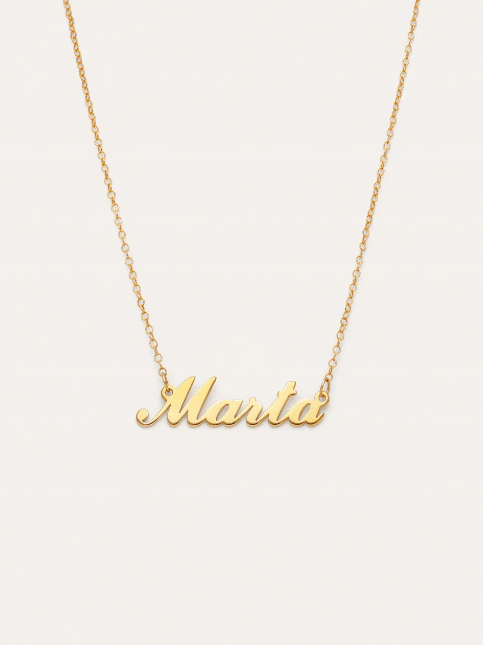 Collar Personalizado Carrie Plata Baño Oro