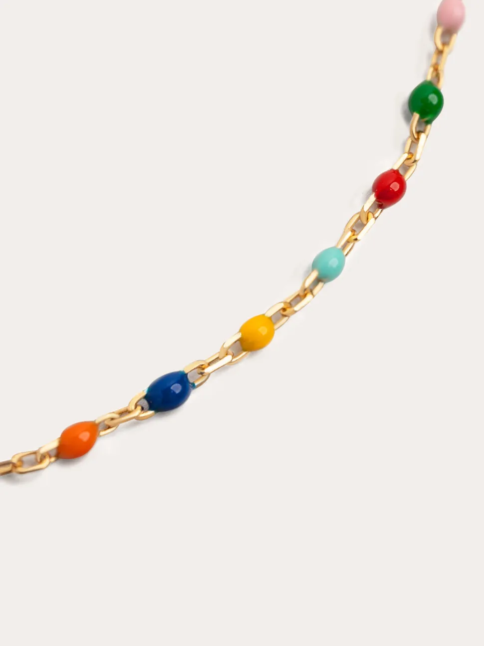 Collar Personalizado Colors Enamel Letter Baño Oro