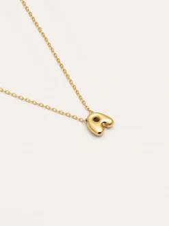 Collar Personalizado Hailey Letter Acero Baño Oro