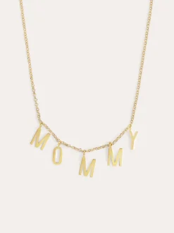 Collar Personalizado Letters Plata Baño Oro