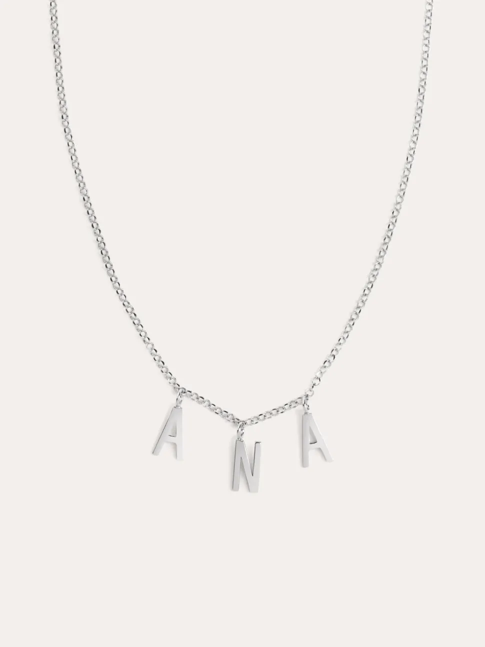 Collar Personalizado Letters Plata