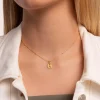 Collar Personalizado Mini Medallion Baño Oro