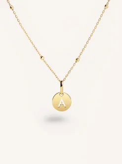 Collar Personalizado Mini Medallion Baño Oro