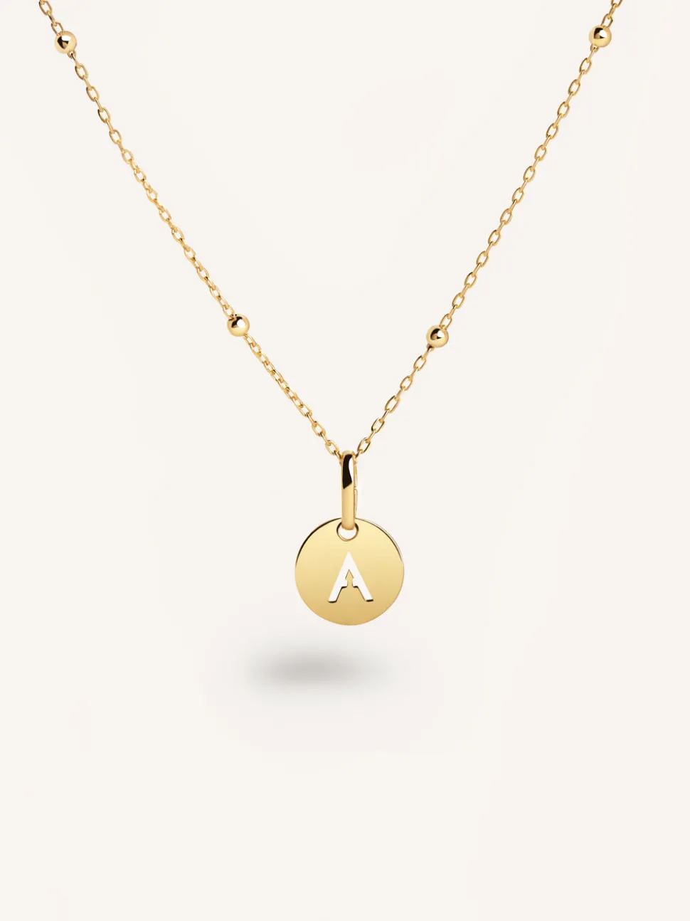 Collar Personalizado Mini Medallion Baño Oro