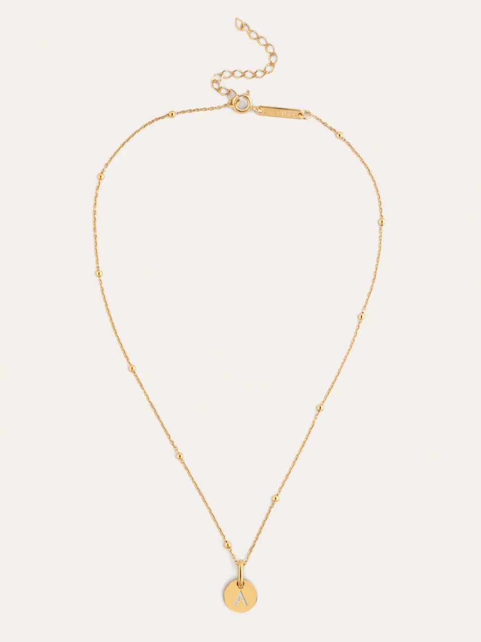 Collar Personalizado Mini Medallion Baño Oro