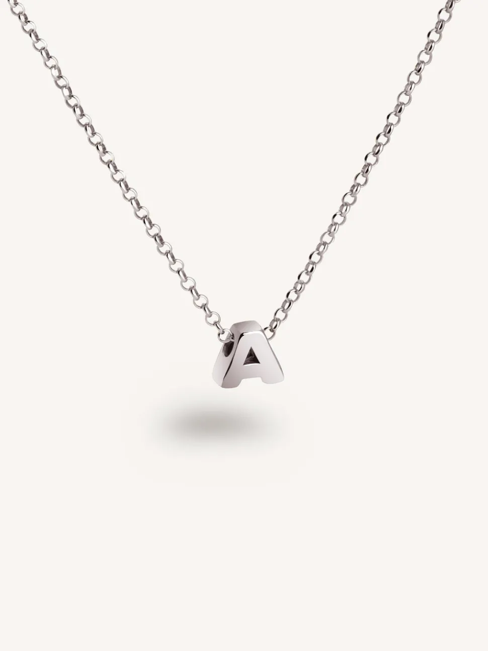 Collar Personalizado Single Letter Plata