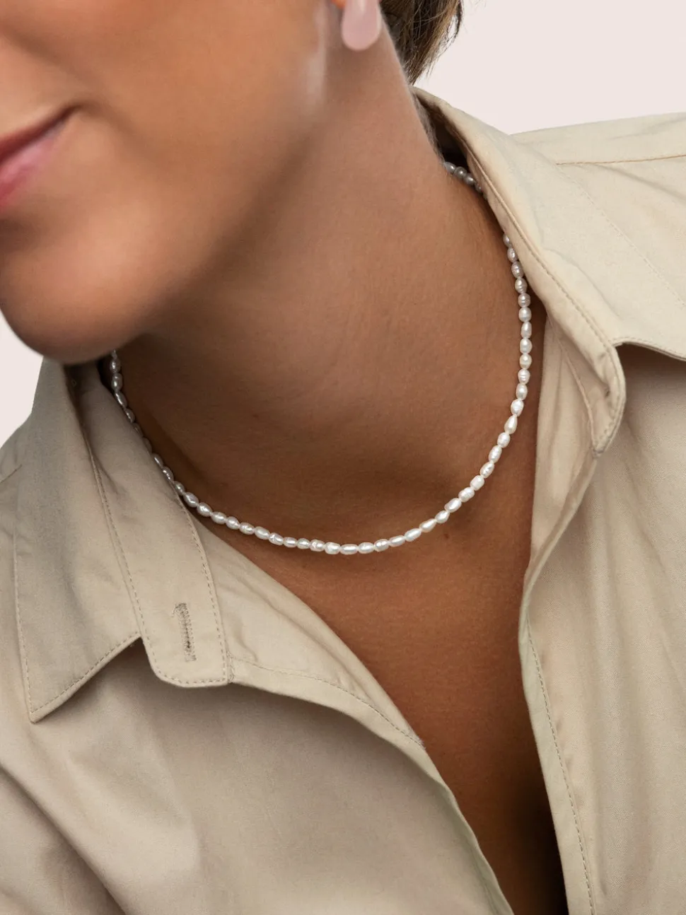 Collar Pompeya Acero Baño Oro