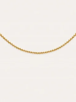Collar Rosario Acero Baño Oro
