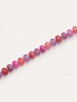 Collar Rosé Stones Acero Baño Oro