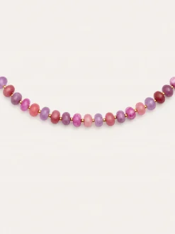 Collar Rosé Stones Acero Baño Oro
