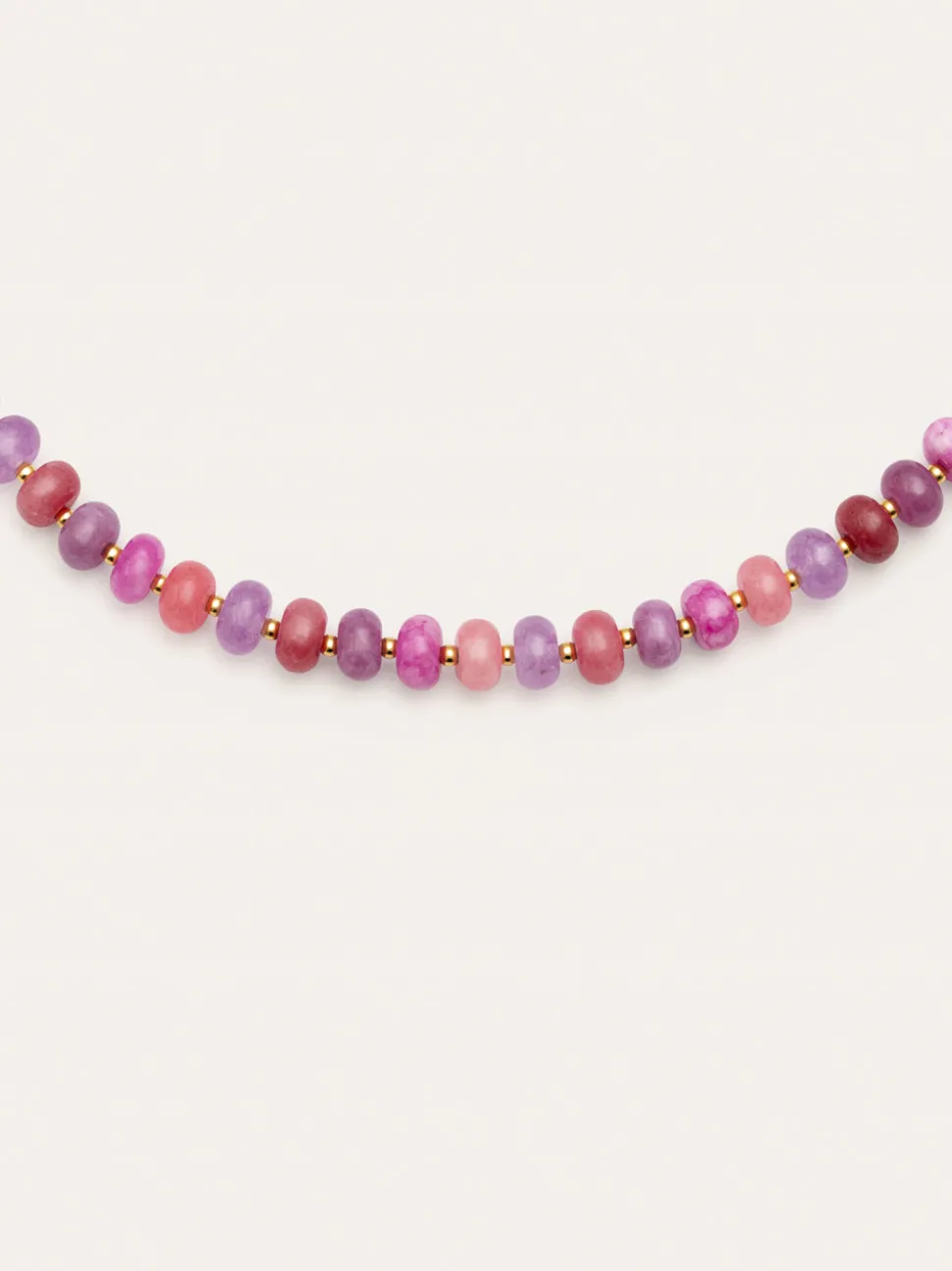 Collar Rosé Stones Acero Baño Oro