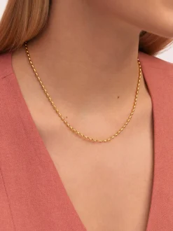 Collar Serpentine Acero Baño Oro