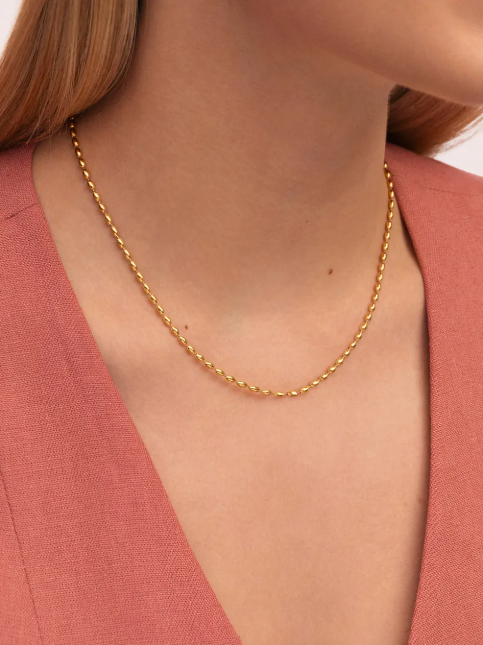 Collar Serpentine Acero Baño Oro