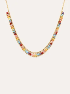 Collar Shamira Full Stones Acero Baño Oro