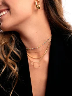 Collar Sister Plata Baño Oro
