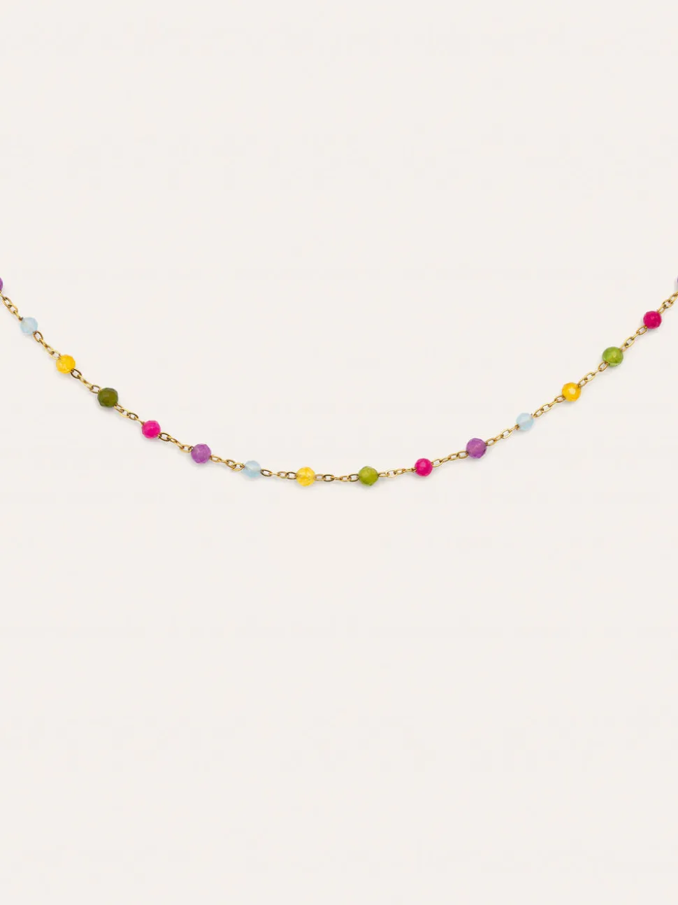 Collar Stella Color Acero Baño Oro