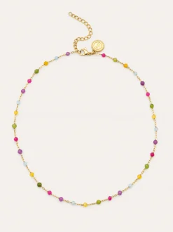 Collar Stella Color Acero Baño Oro