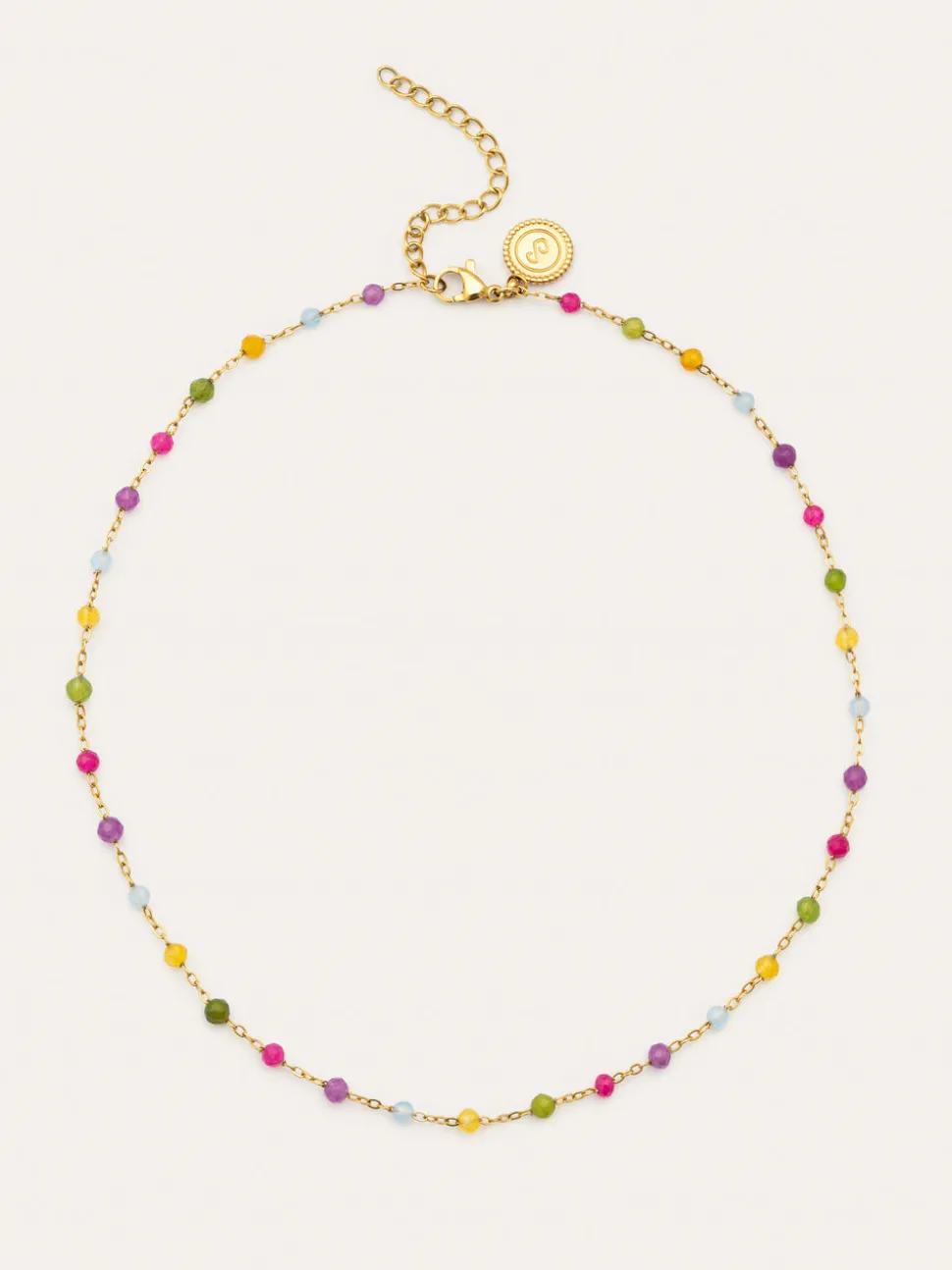 Collar Stella Color Acero Baño Oro