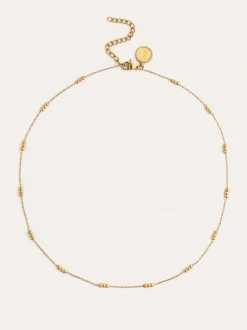 Collar Triple Dots Acero Baño Oro