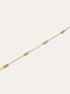 Collar Triple Dots Acero Baño Oro