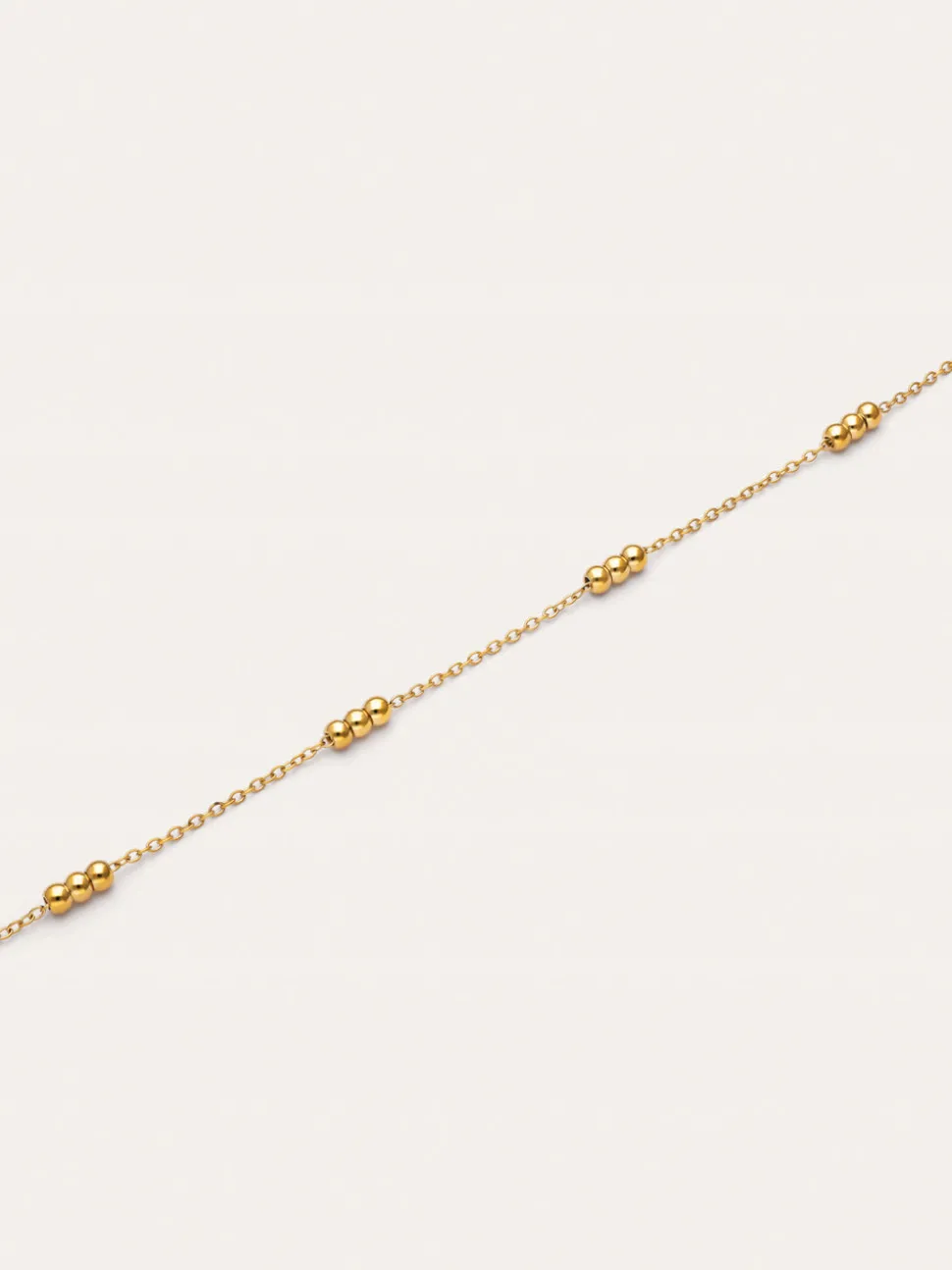 Collar Triple Dots Acero Baño Oro