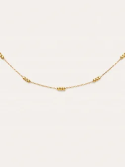 Collar Triple Dots Acero Baño Oro
