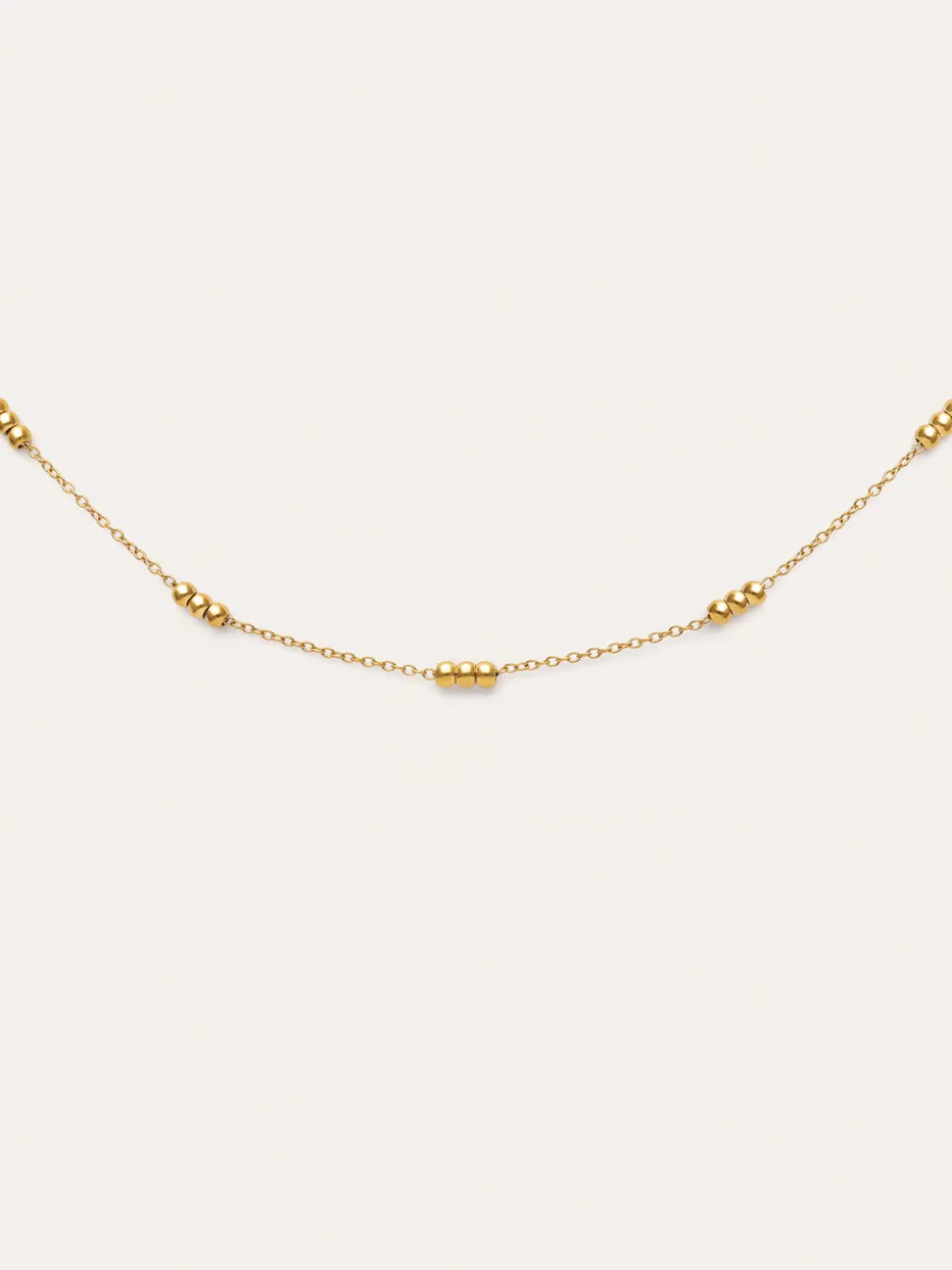 Collar Triple Dots Acero Baño Oro