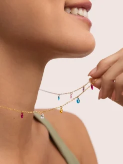 Collar Xiqueta Meua Colors Acero Baño Oro