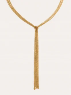 Collar Y Chains Acero Baño Oro