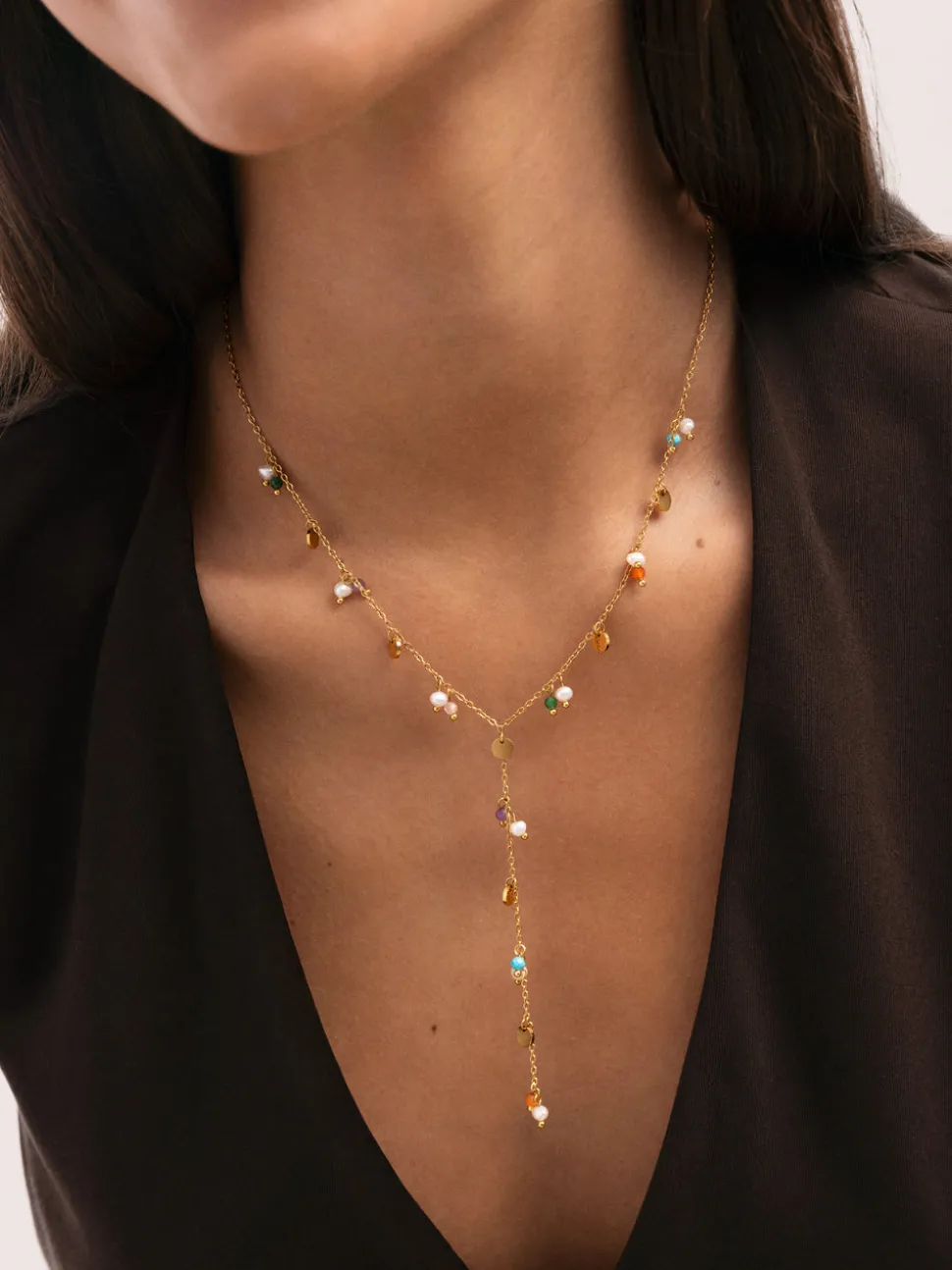 Collar Y Shamira Acero Baño Oro