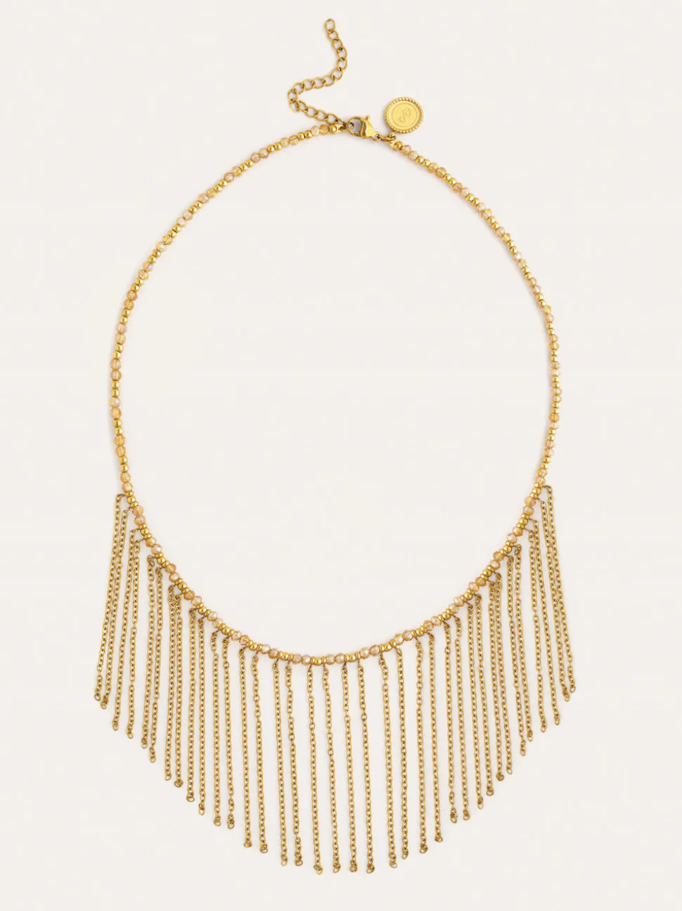 Collar Zafira Champagne Acero Baño Oro