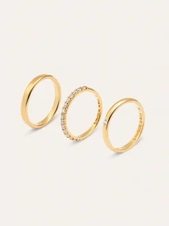 Pack 3 Anillos Choices Baño Oro