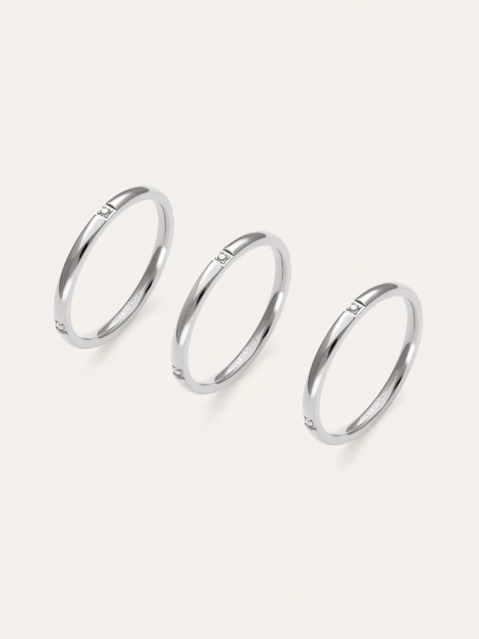 Pack 3 Anillos Palmar Spark Acero